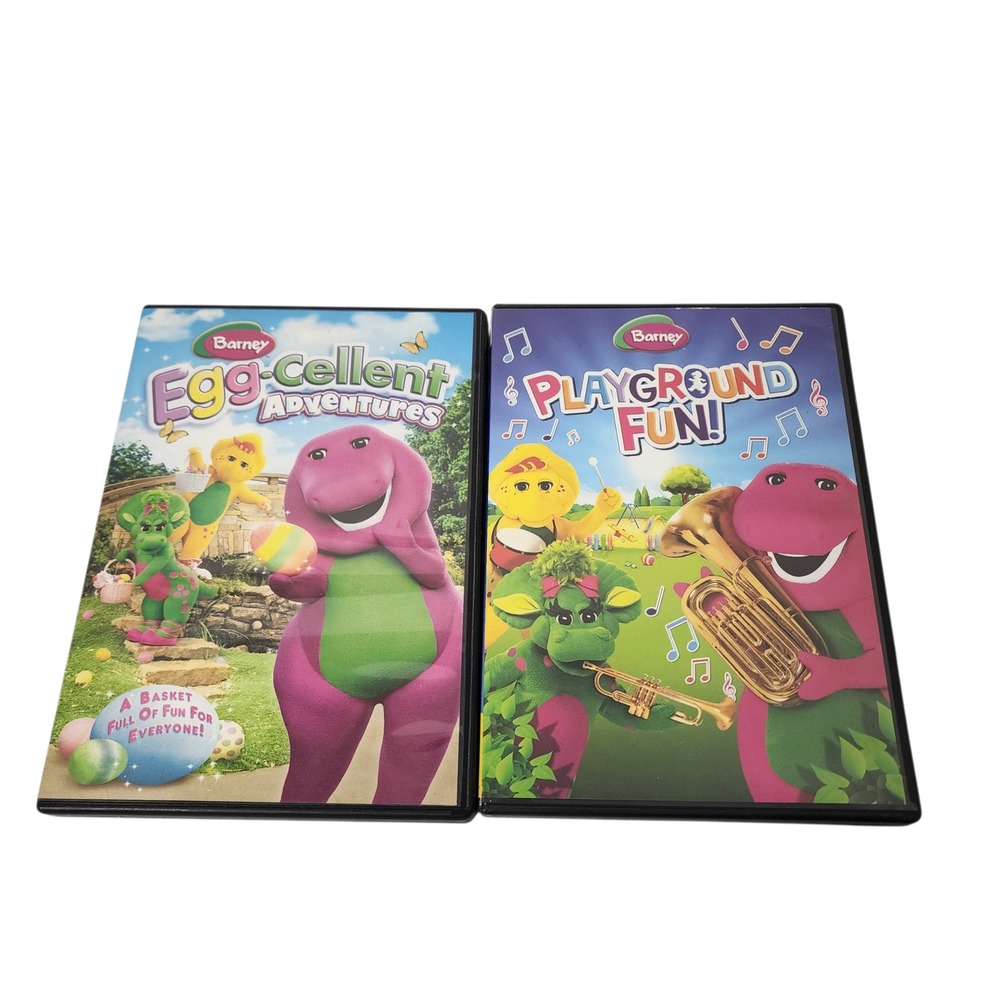 Barney Egg‎ Cellent Adventures and Playground Fun DVDs Set